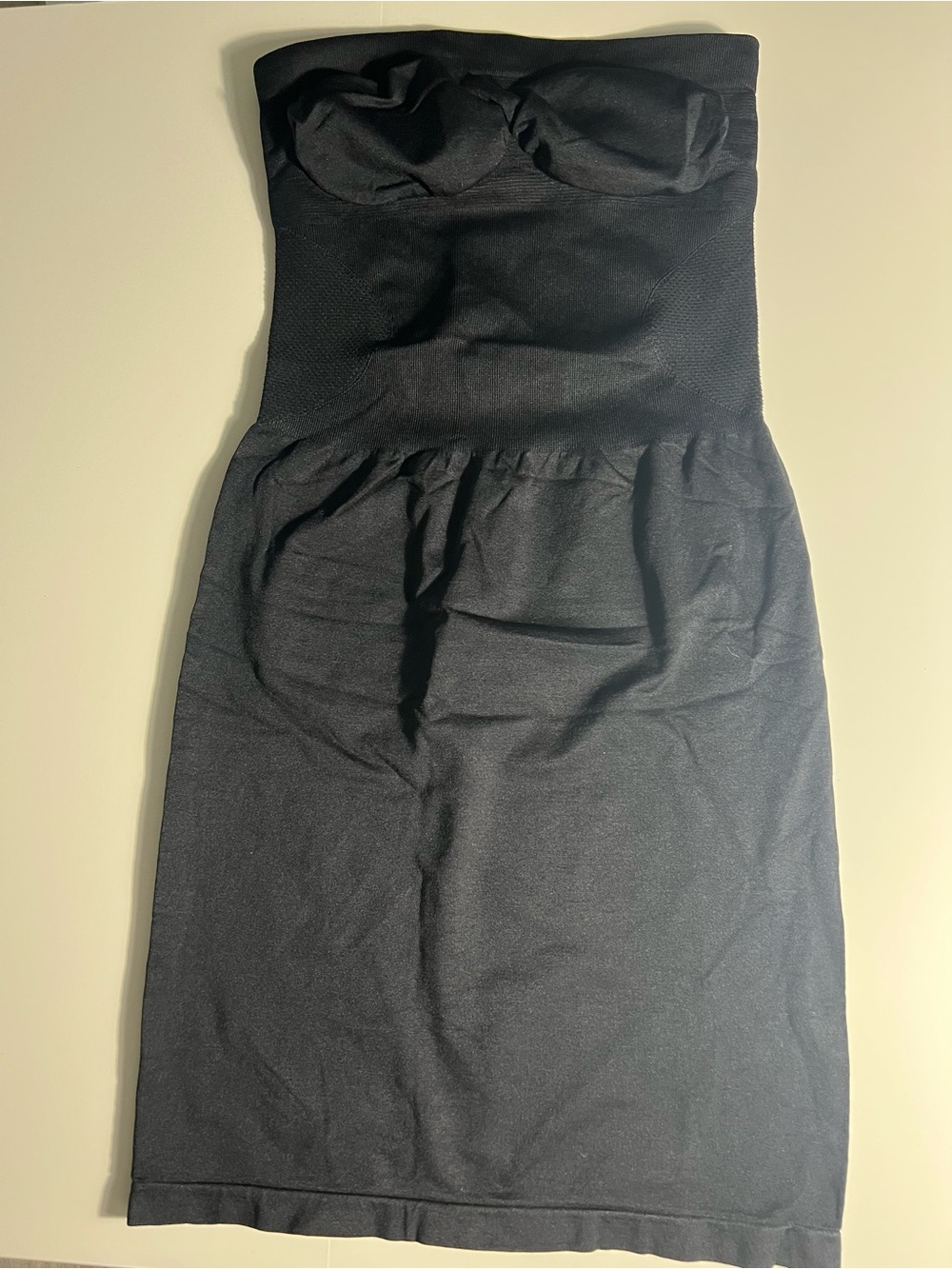 Strapless Black Shaping Dress with Built-In Bust Support